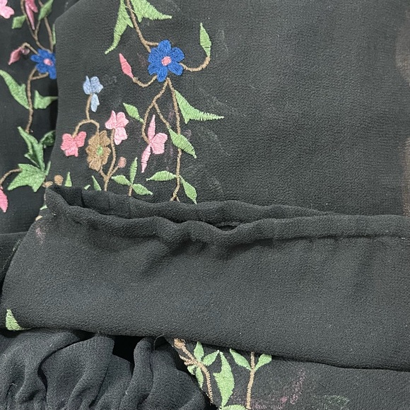 Vintage Betsey Johnson sheer top with embroidery - Picture 5 of 8